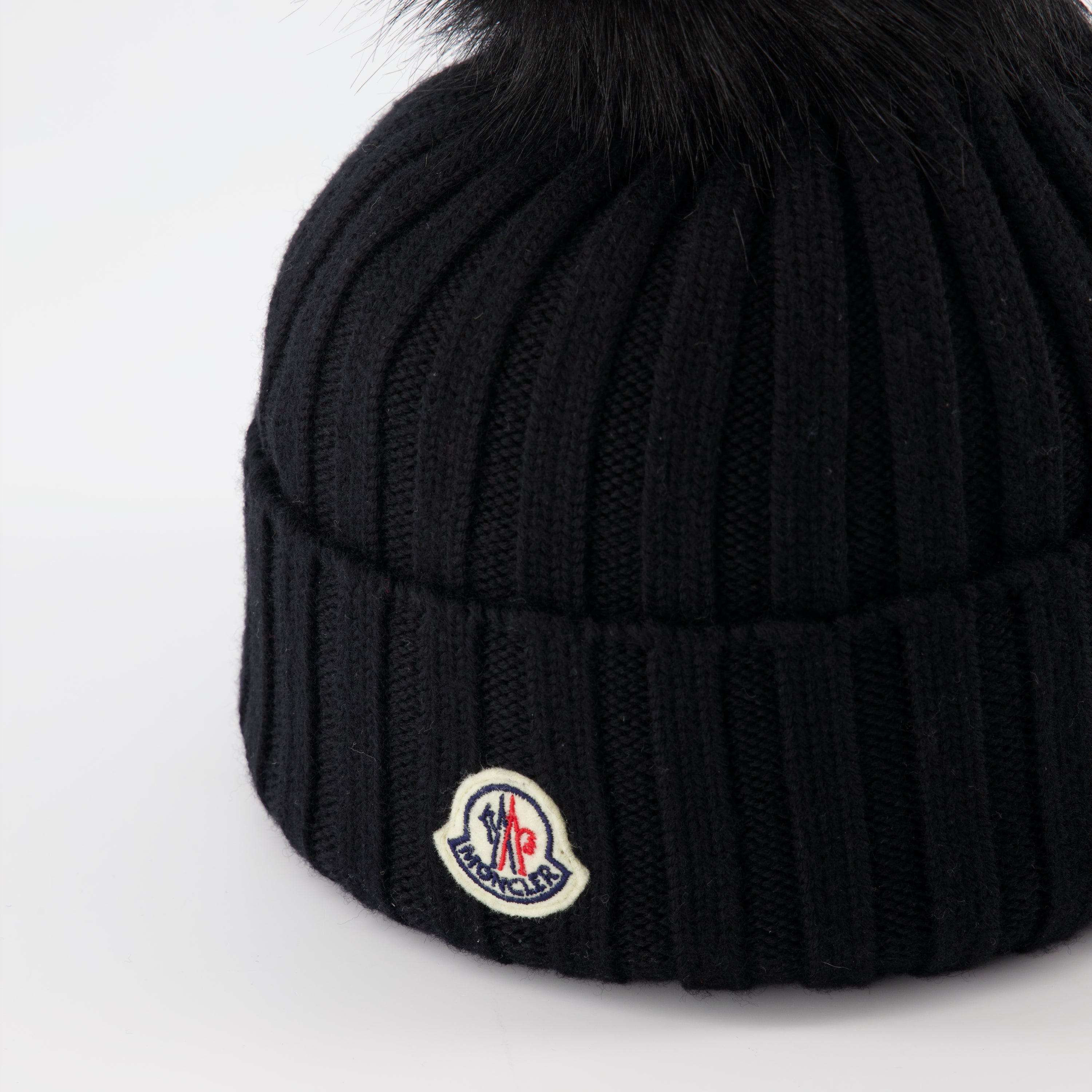 Hats, caps and beanies Pom-pom hat Moncler Black Women