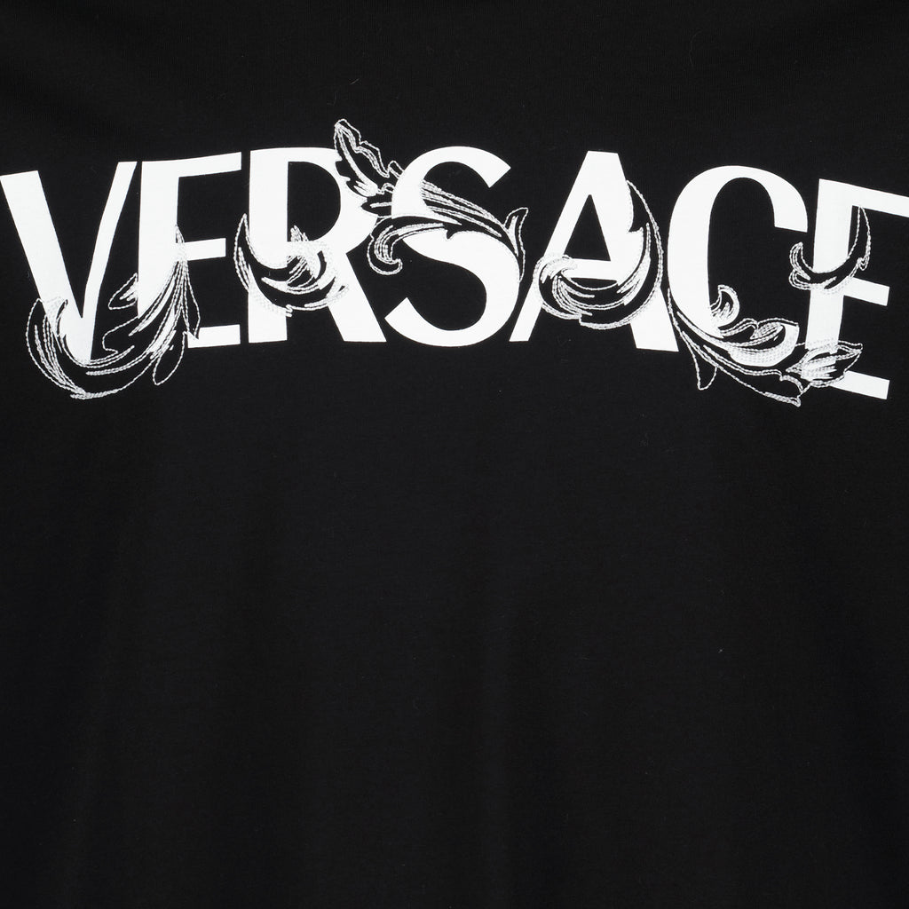 T-shirts T-shirt Barocco Silhouette Versace Noir Homme