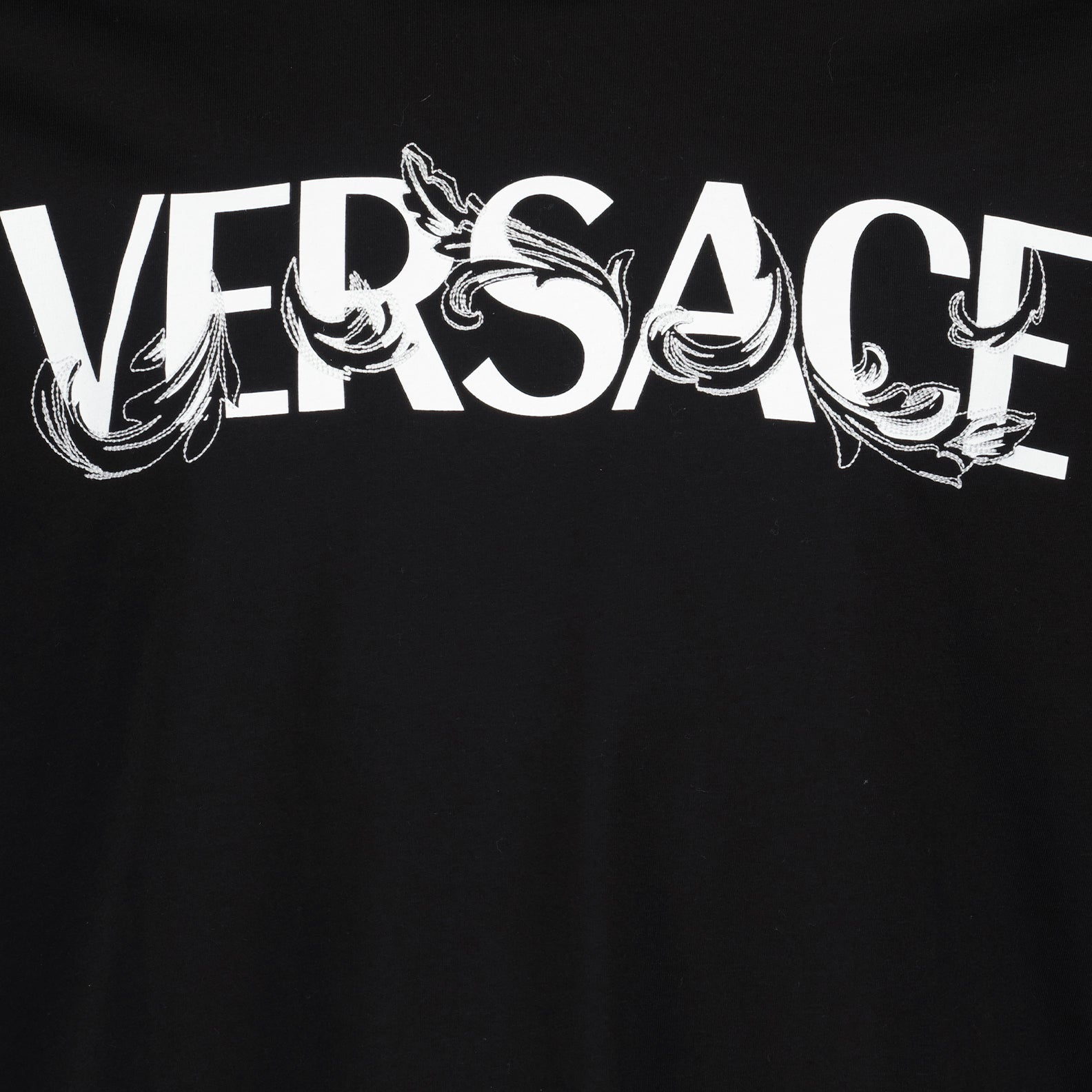 T-shirts T-shirt Barocco Silhouette Versace Noir Homme