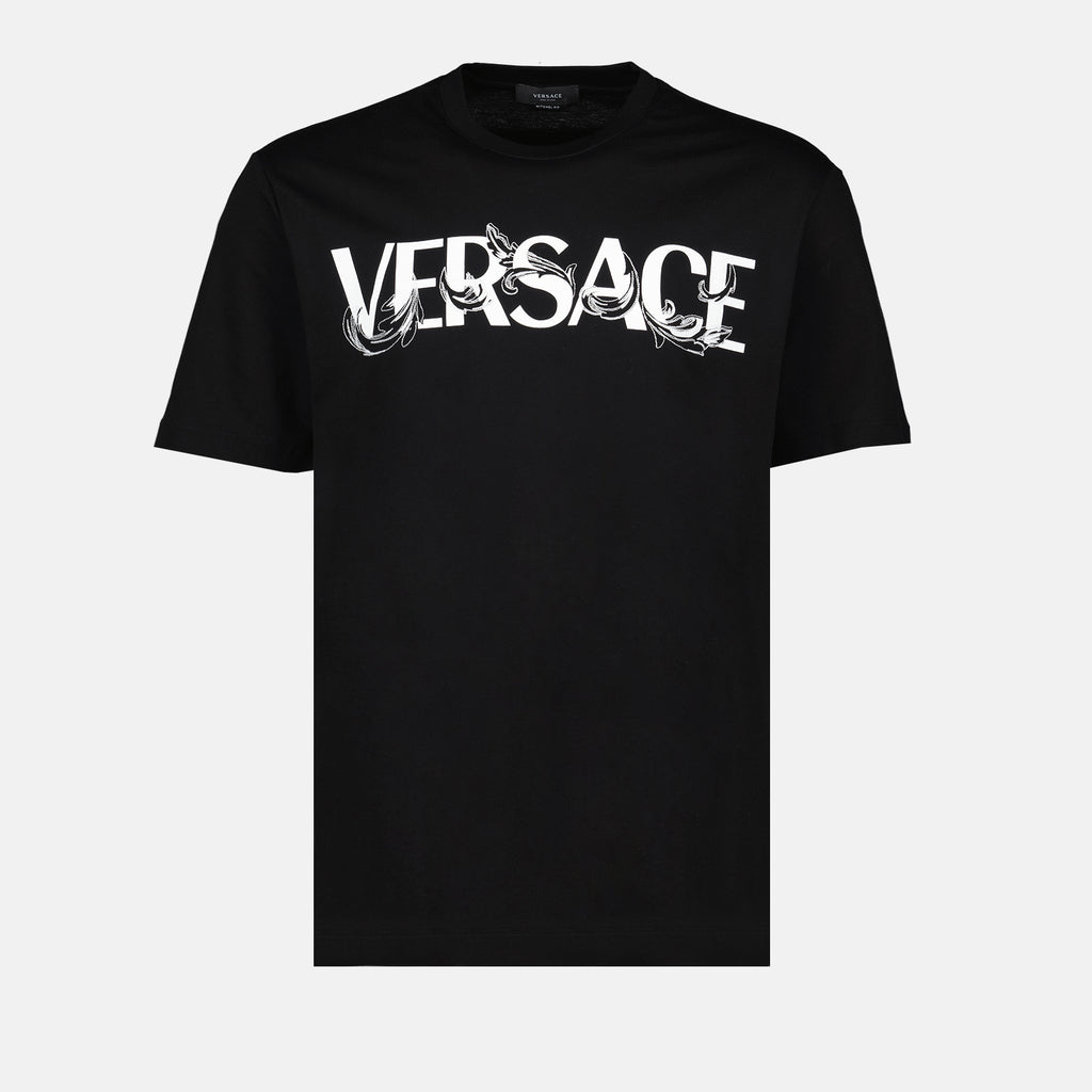 T-shirts T-shirt Barocco Silhouette Versace Noir Homme