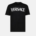 T-shirts T-shirt Barocco Silhouette Versace Noir Homme