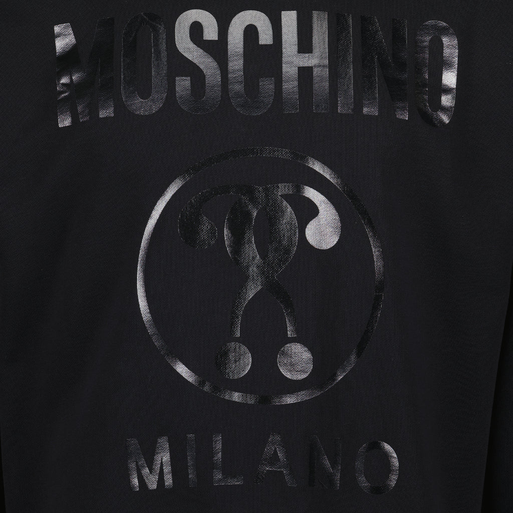 スウェットシャツ ロゴスウェットシャツ Moschino 黒 男
