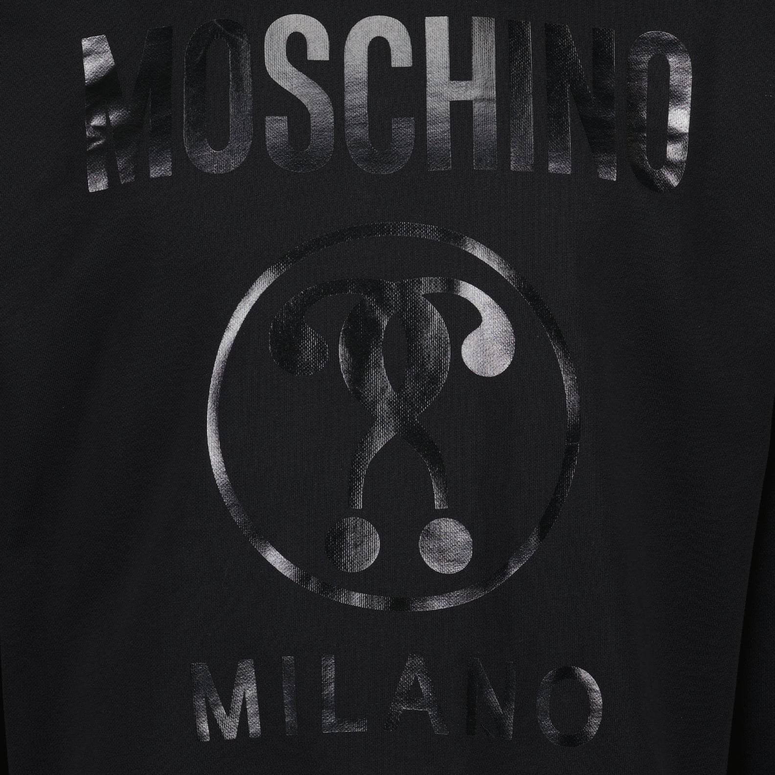 スウェットシャツ ロゴスウェットシャツ Moschino 黒 男