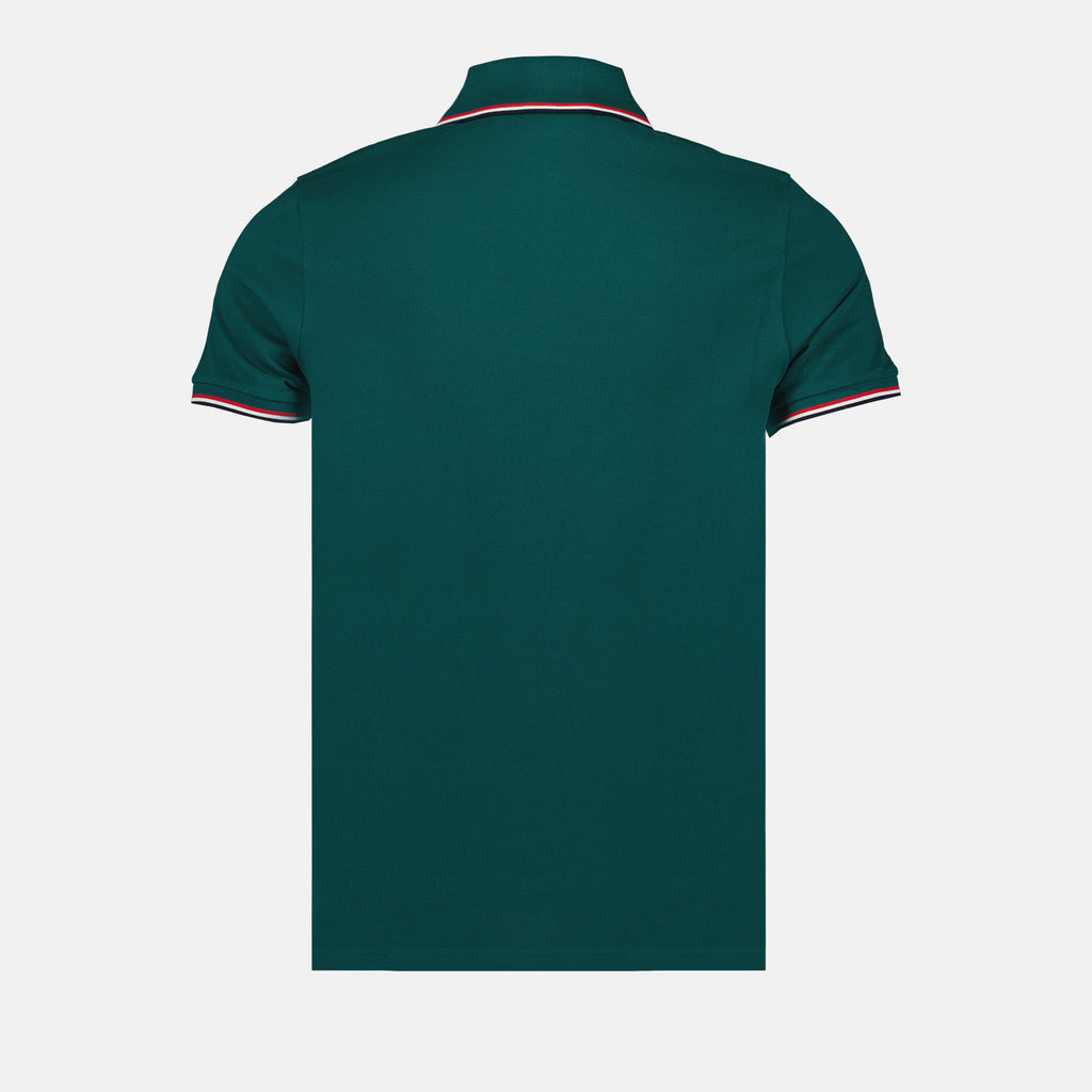 Polos Polo à logo et liseré Moncler Verde Homme