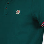 Polos Polo à logo et liseré Moncler Verde Homme