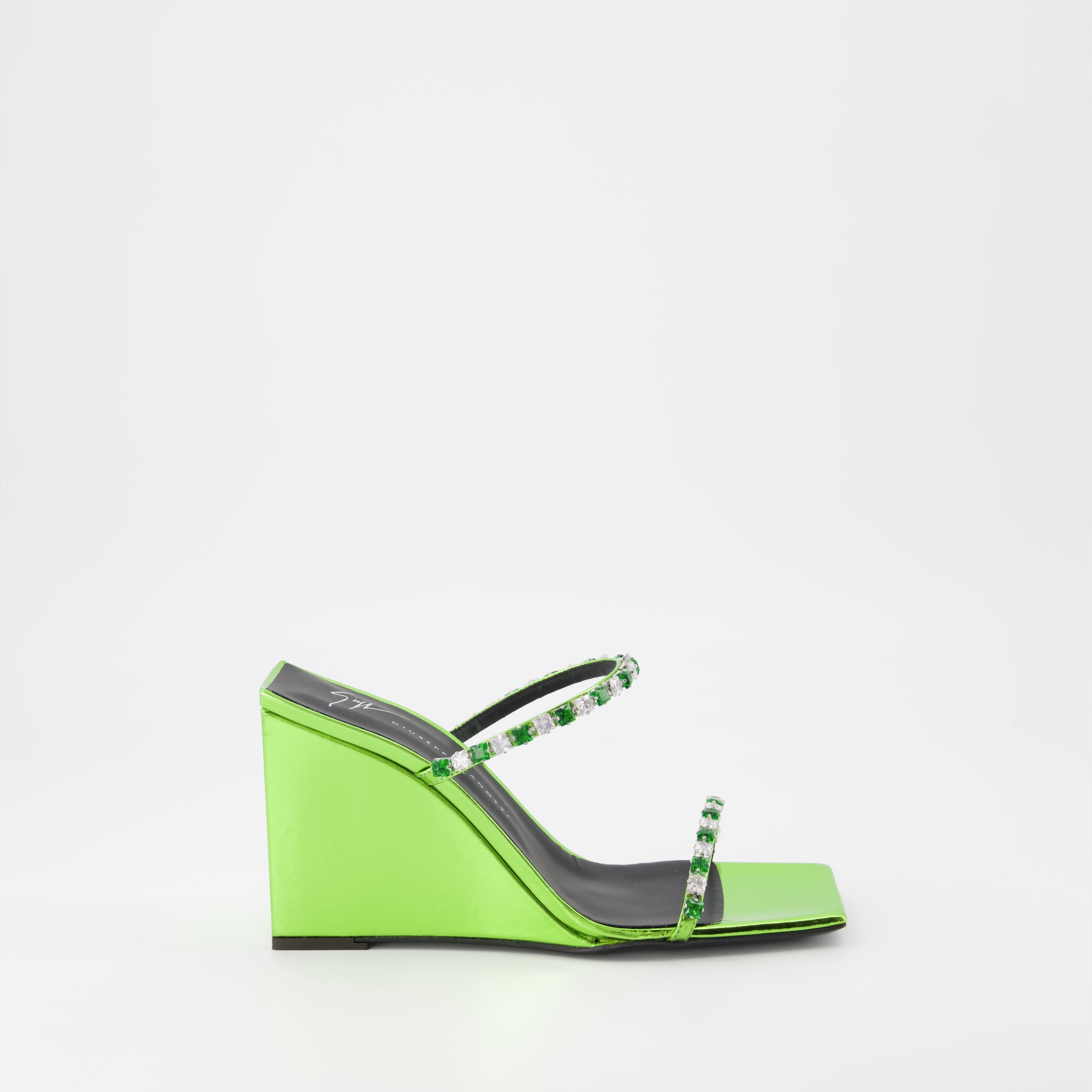 Zapatos abiertos Mules Wedge Shangay Giuseppe Zanotti Verde Femme