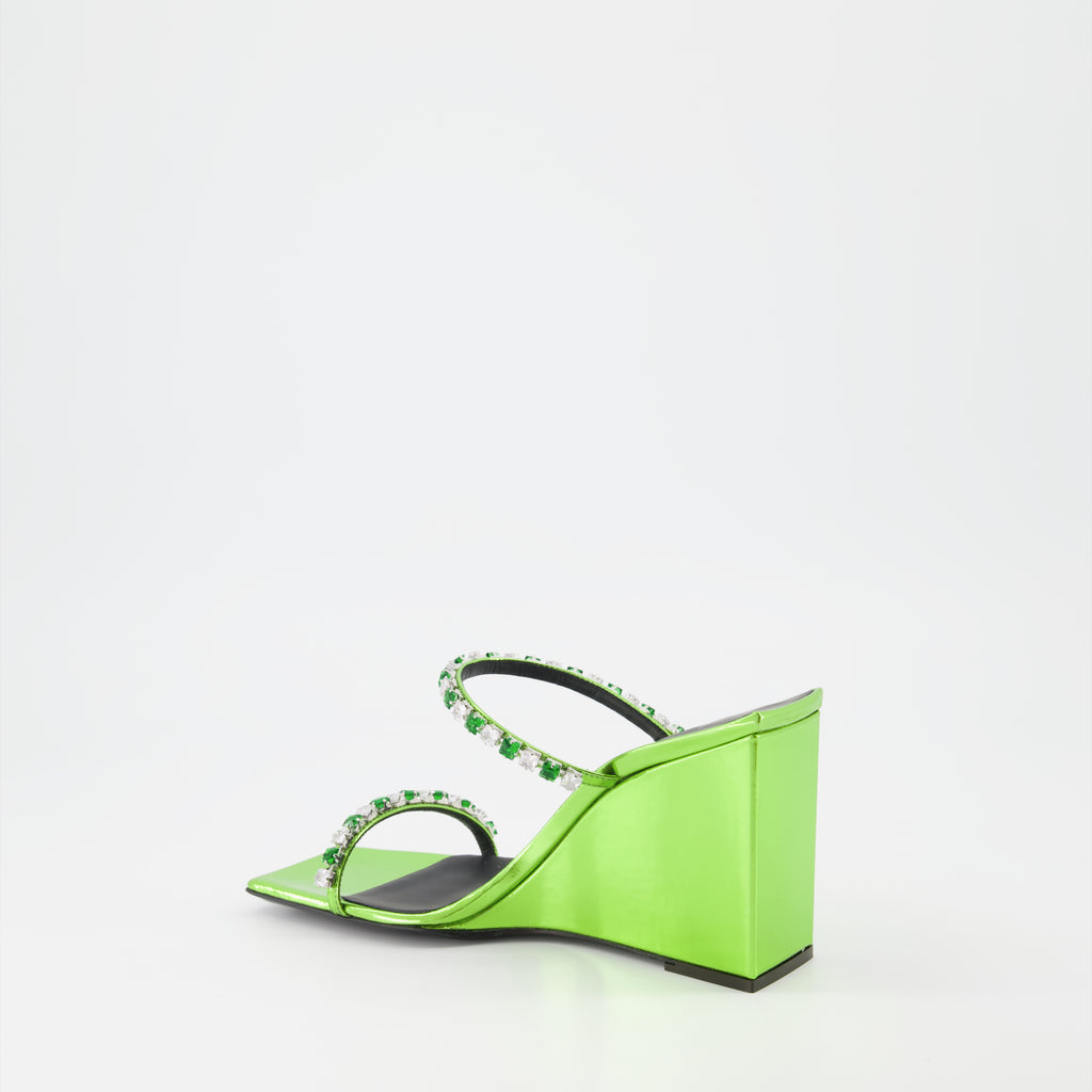 Zapatos abiertos Mules Wedge Shangay Giuseppe Zanotti Verde Femme