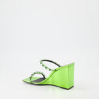 Zapatos abiertos Mules Wedge Shangay Giuseppe Zanotti Verde Femme