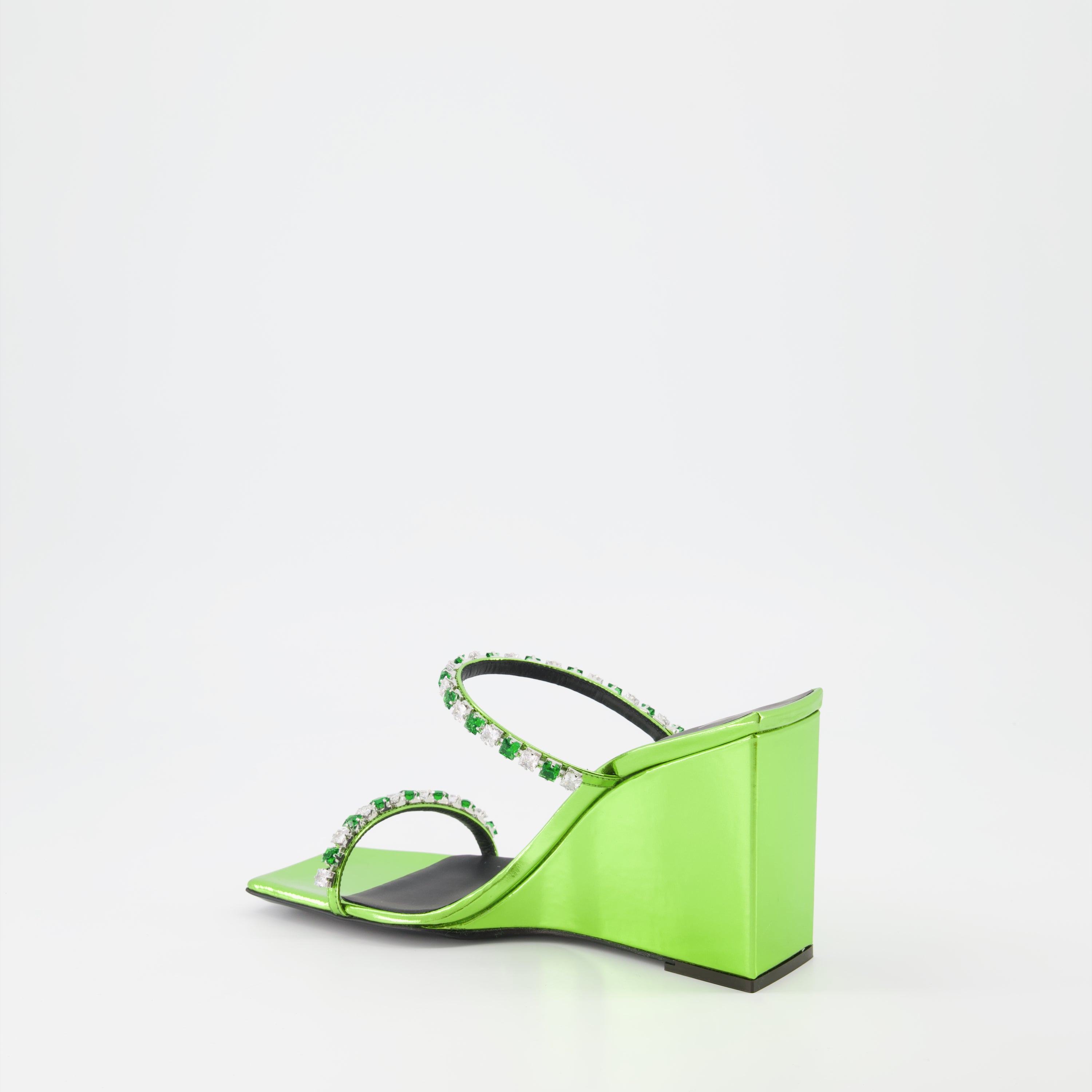 Zapatos abiertos Mules Wedge Shangay Giuseppe Zanotti Verde Femme