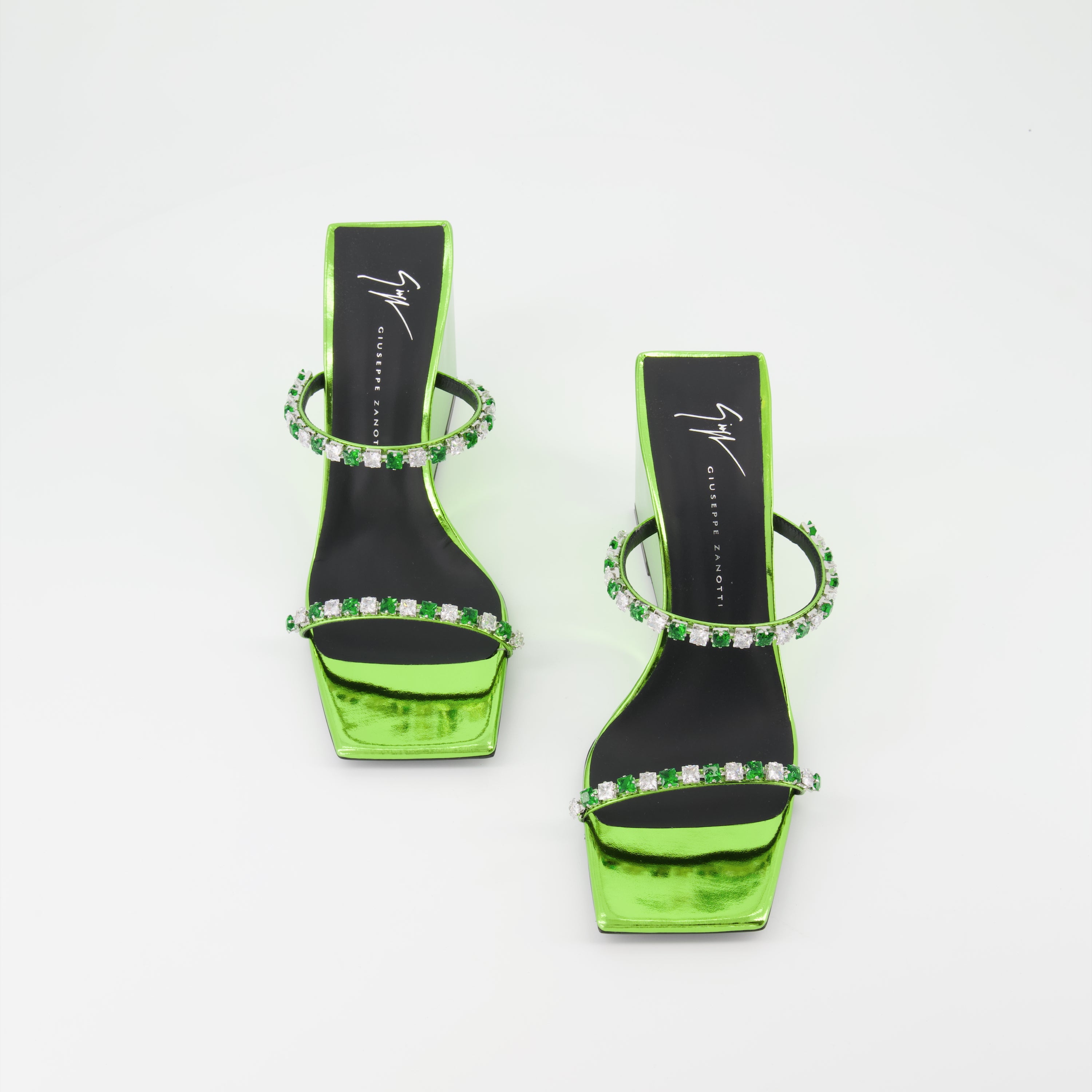 Zapatos abiertos Mules Wedge Shangay Giuseppe Zanotti Verde Femme