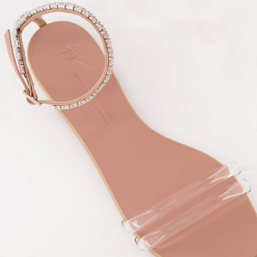 Sapatos abertos Sandálias Agathe Plexi Giuseppe Zanotti Bege Femme