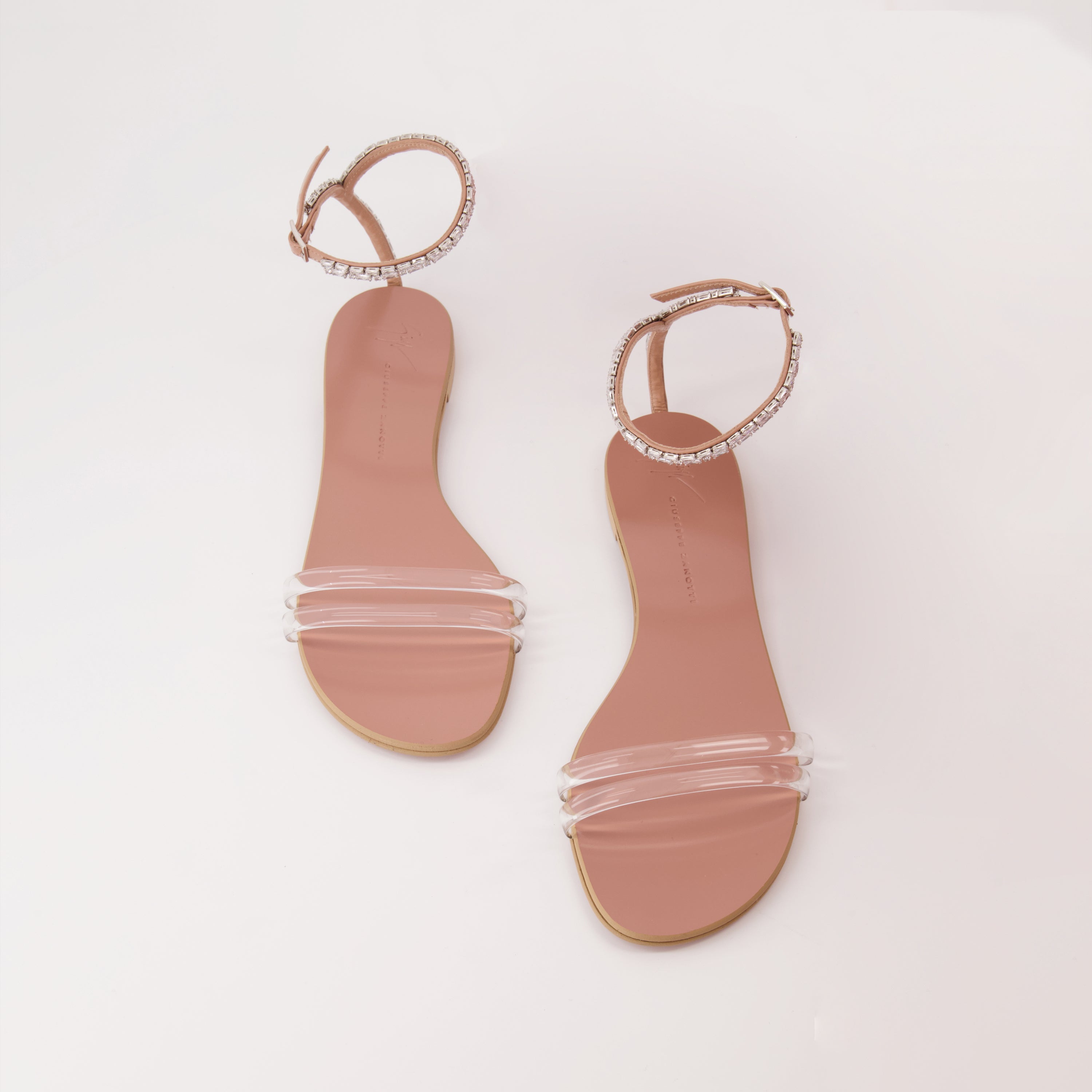 Sapatos abertos Sandálias Agathe Plexi Giuseppe Zanotti Bege Femme