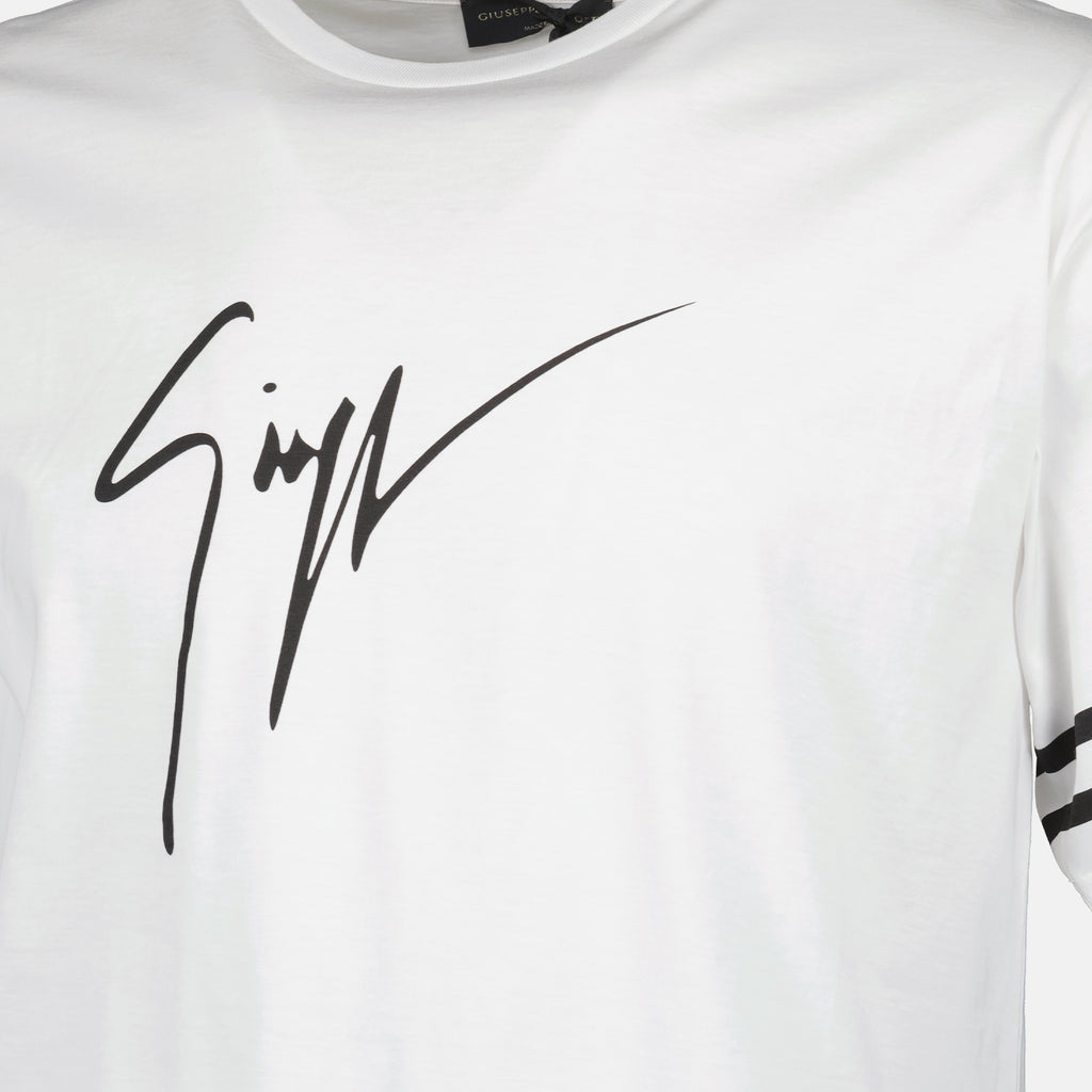 T-shirts T-shirt à logo Giuseppe Zanotti Blanc Homme