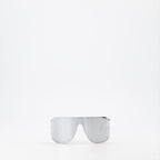 Occhiali Lunettes de soleil masque Alexander McQueen Argento Unisex