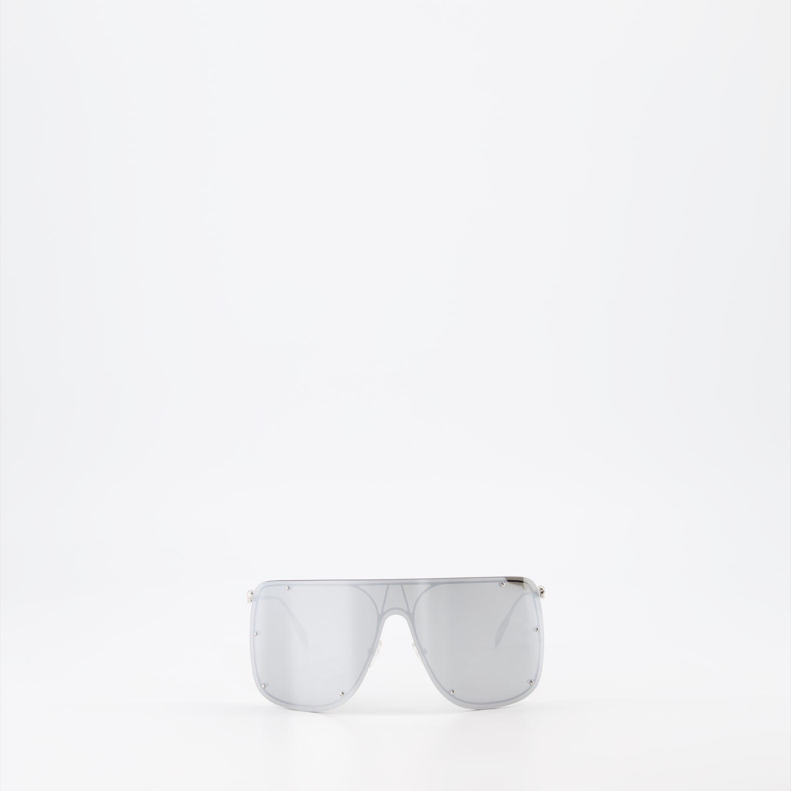 Lunettes Lunettes de soleil masque Alexander McQueen Argenté Unisexe