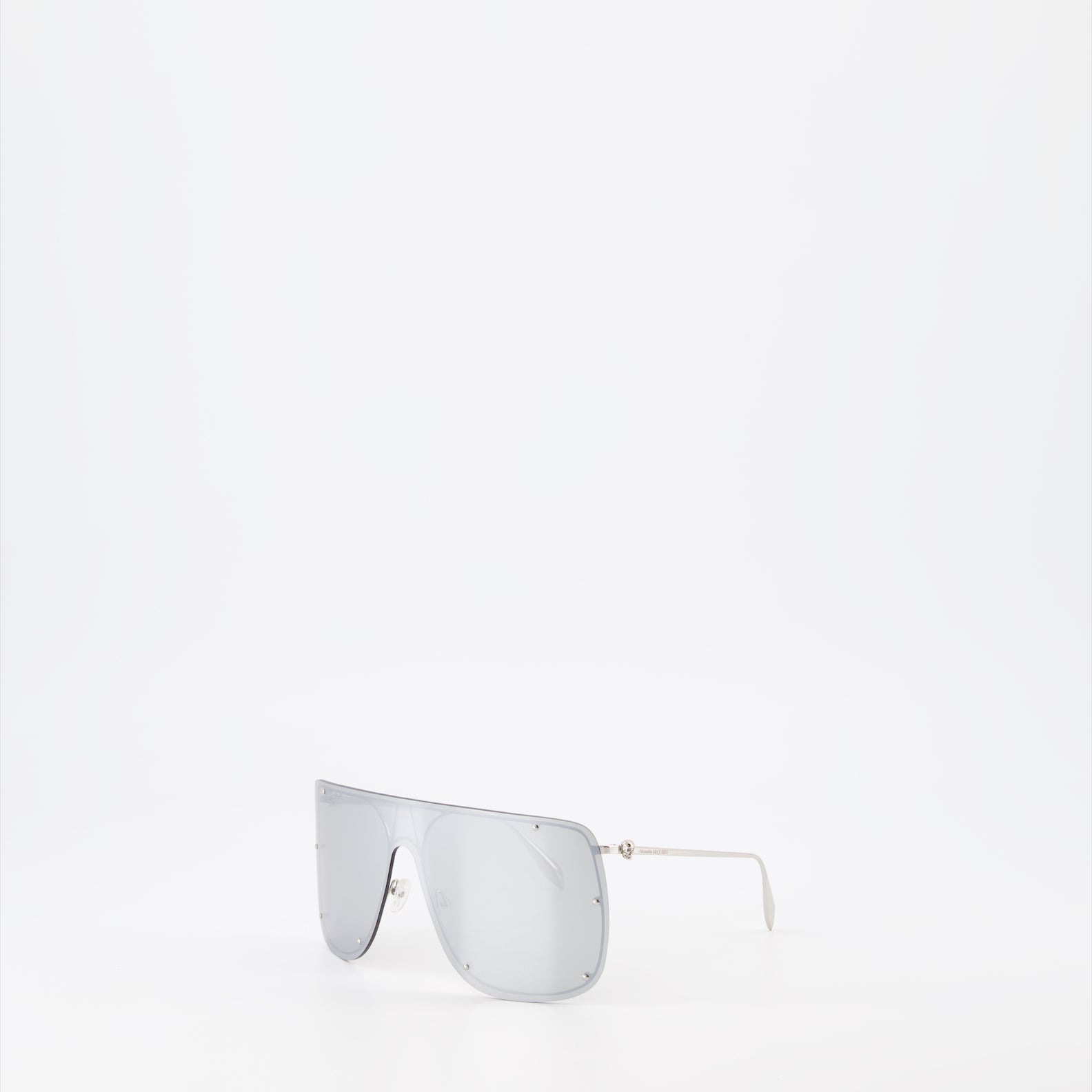 Lunettes Lunettes de soleil masque Alexander McQueen Argenté Unisexe
