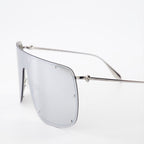 Occhiali Lunettes de soleil masque Alexander McQueen Argento Unisex