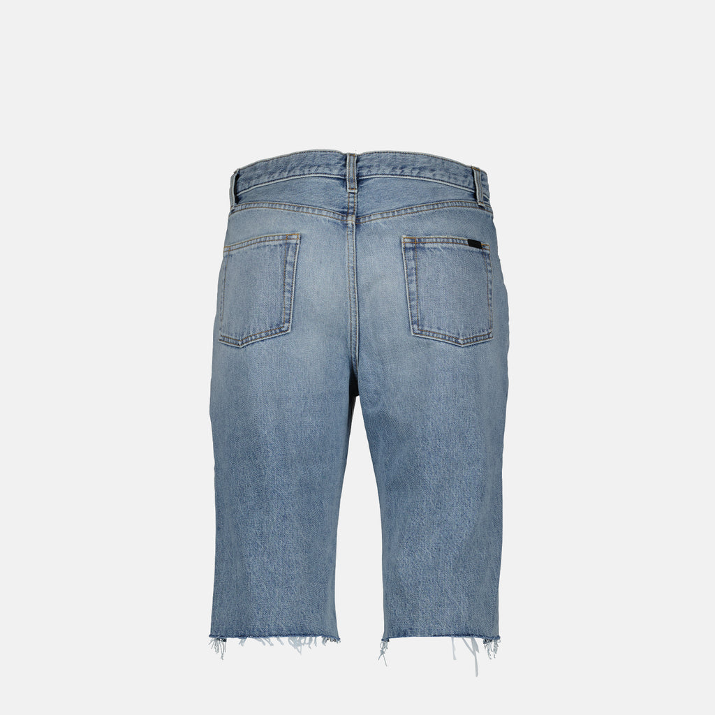 Shorts Bermuda de Jeans Saint Laurent Azul Homme