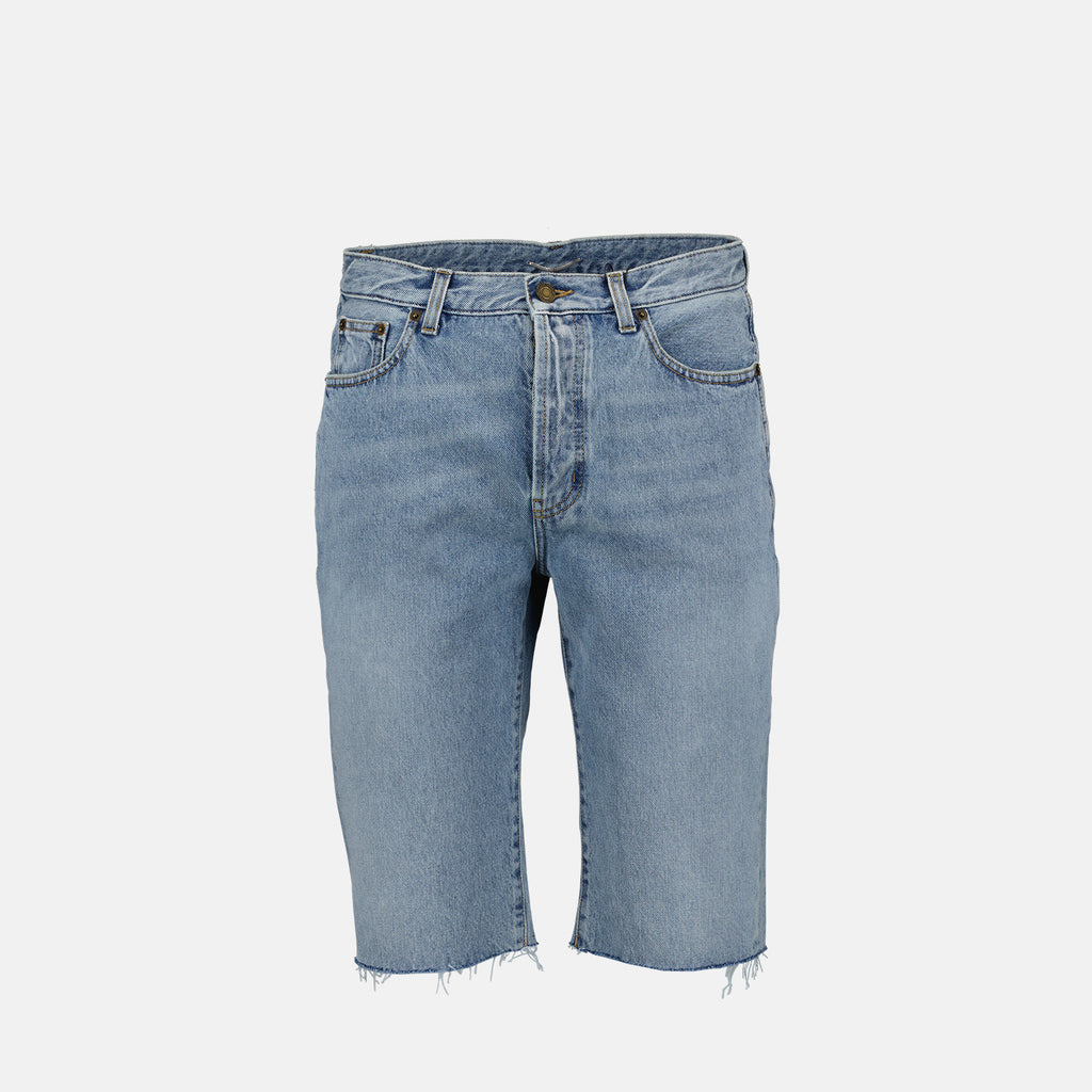 Shorts Bermuda de Jeans Saint Laurent Azul Homme