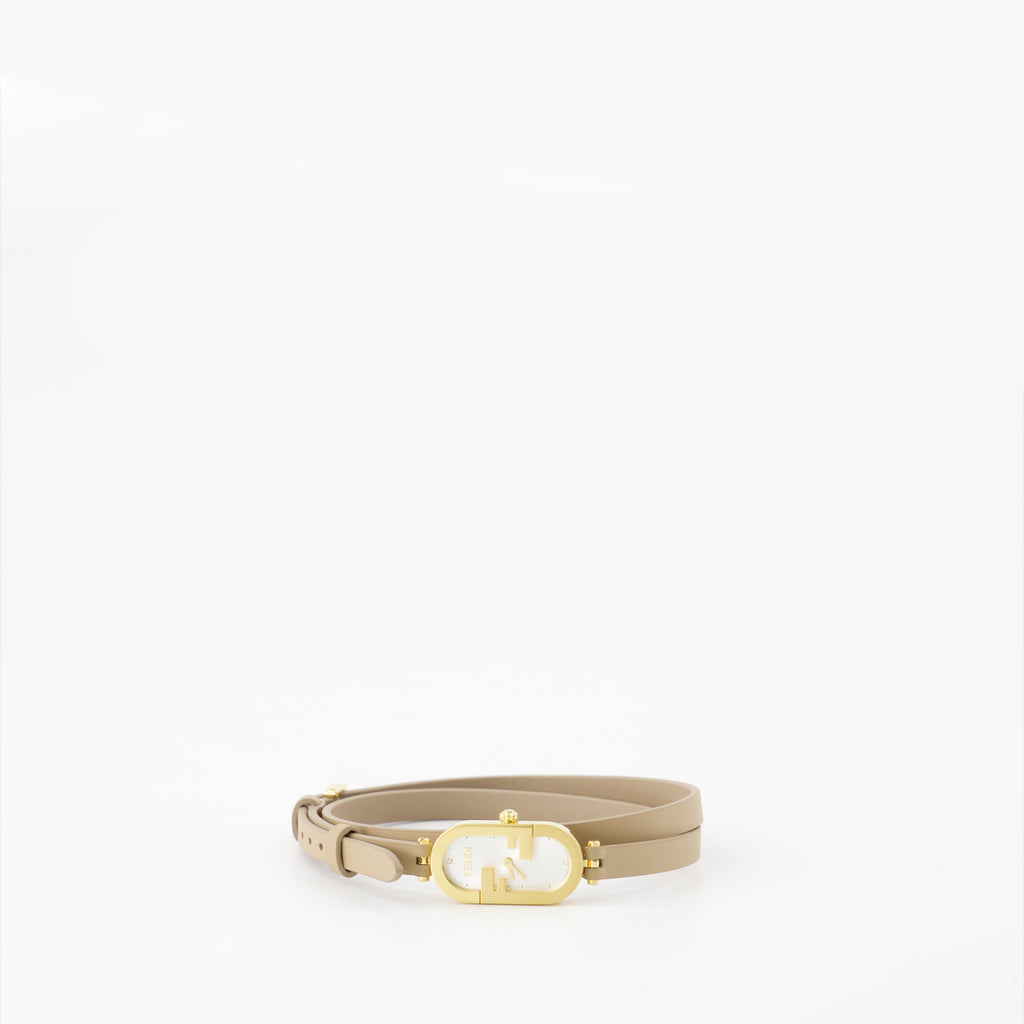 Bijoux Montre O'Lock Vertical Fendi Beige Femme
