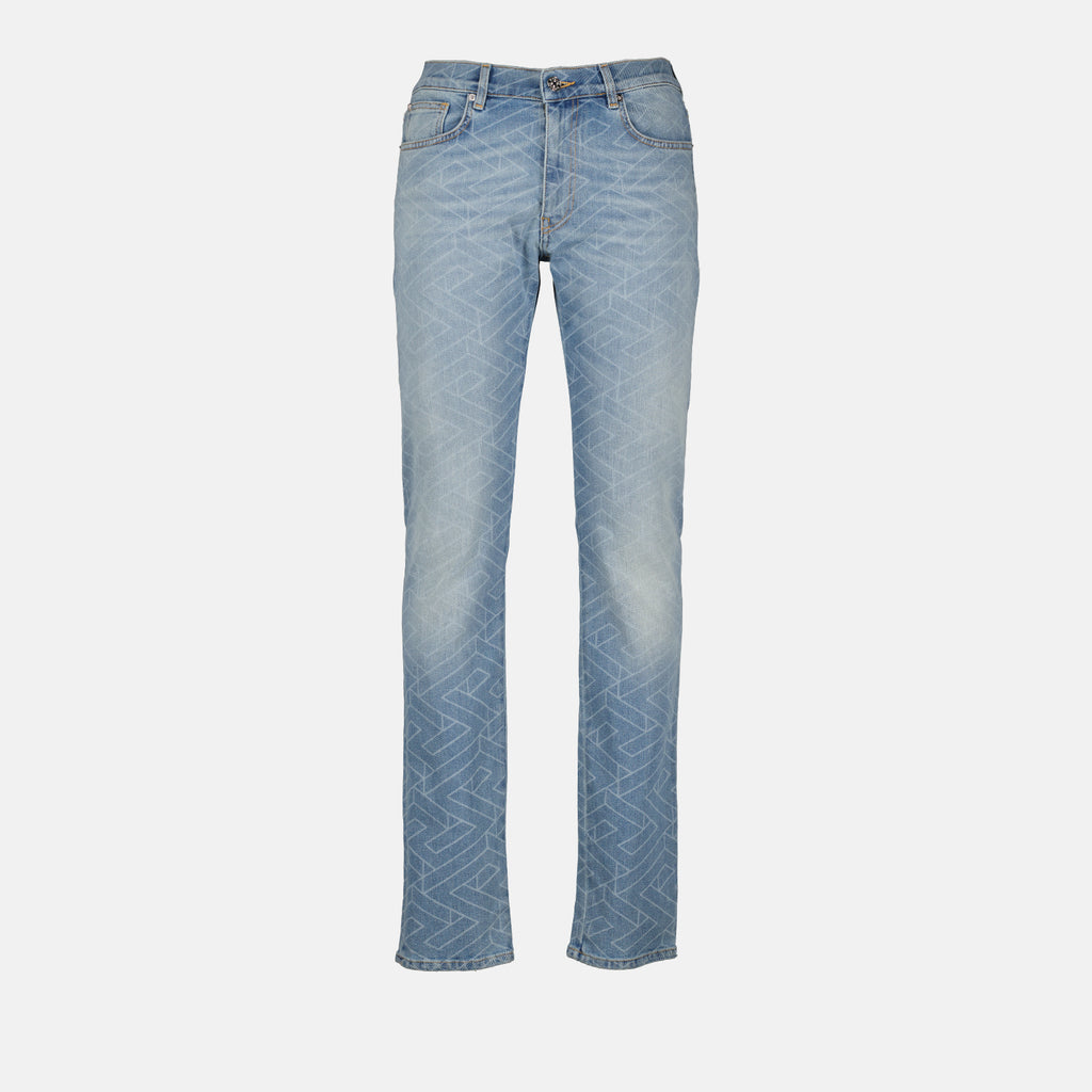 Pants Greca denim pants Versace Blue Man