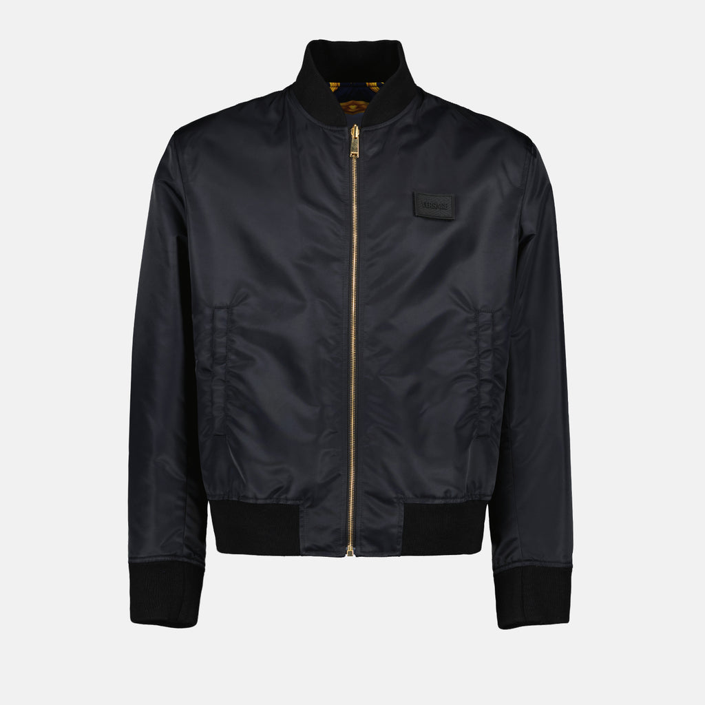 Jackets Barocco 660 reversible bomber jacket Versace Blue Homme