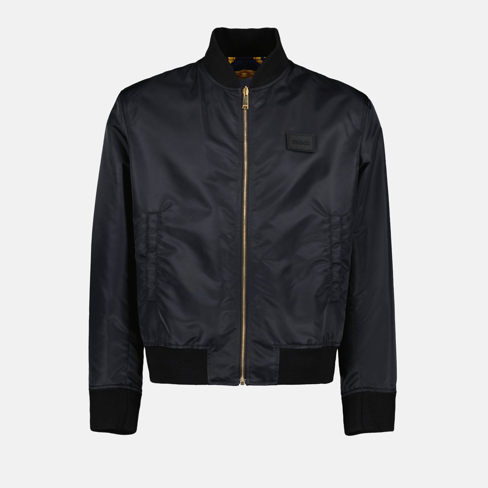 Jackets Barocco 660 reversible bomber jacket Versace Blue Homme