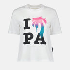 T-shirt T-shirt I love PA Palm Angels Bianco Femme