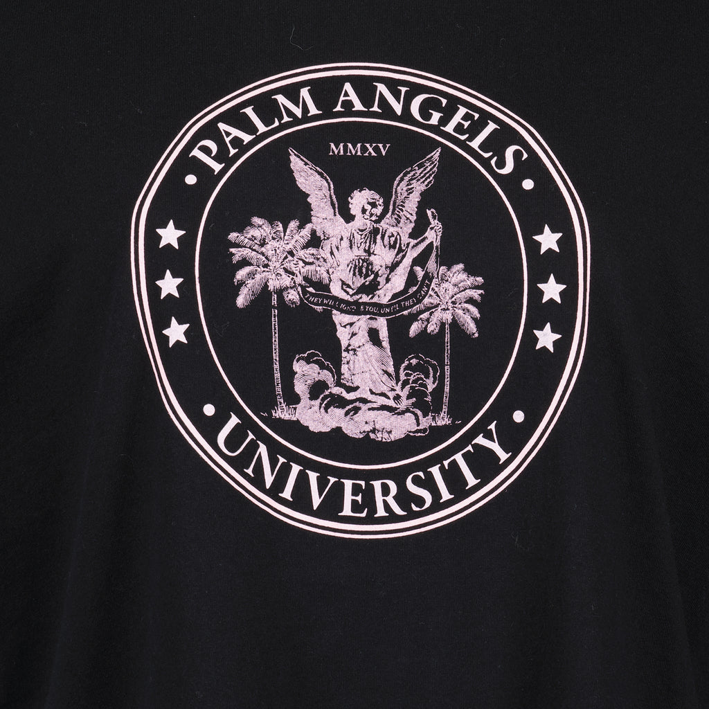 Tシャツ カレッジTシャツ Palm Angels 黒 女性