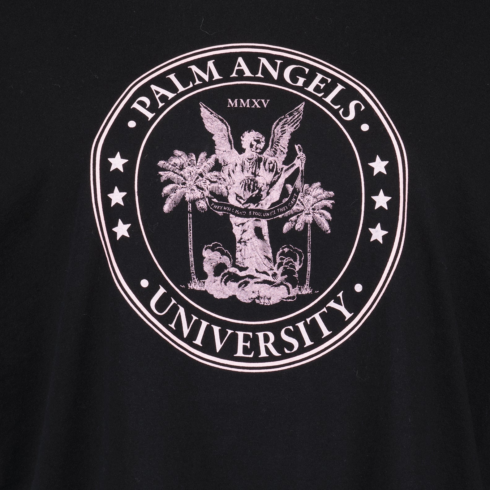 Tシャツ カレッジTシャツ Palm Angels 黒 女性