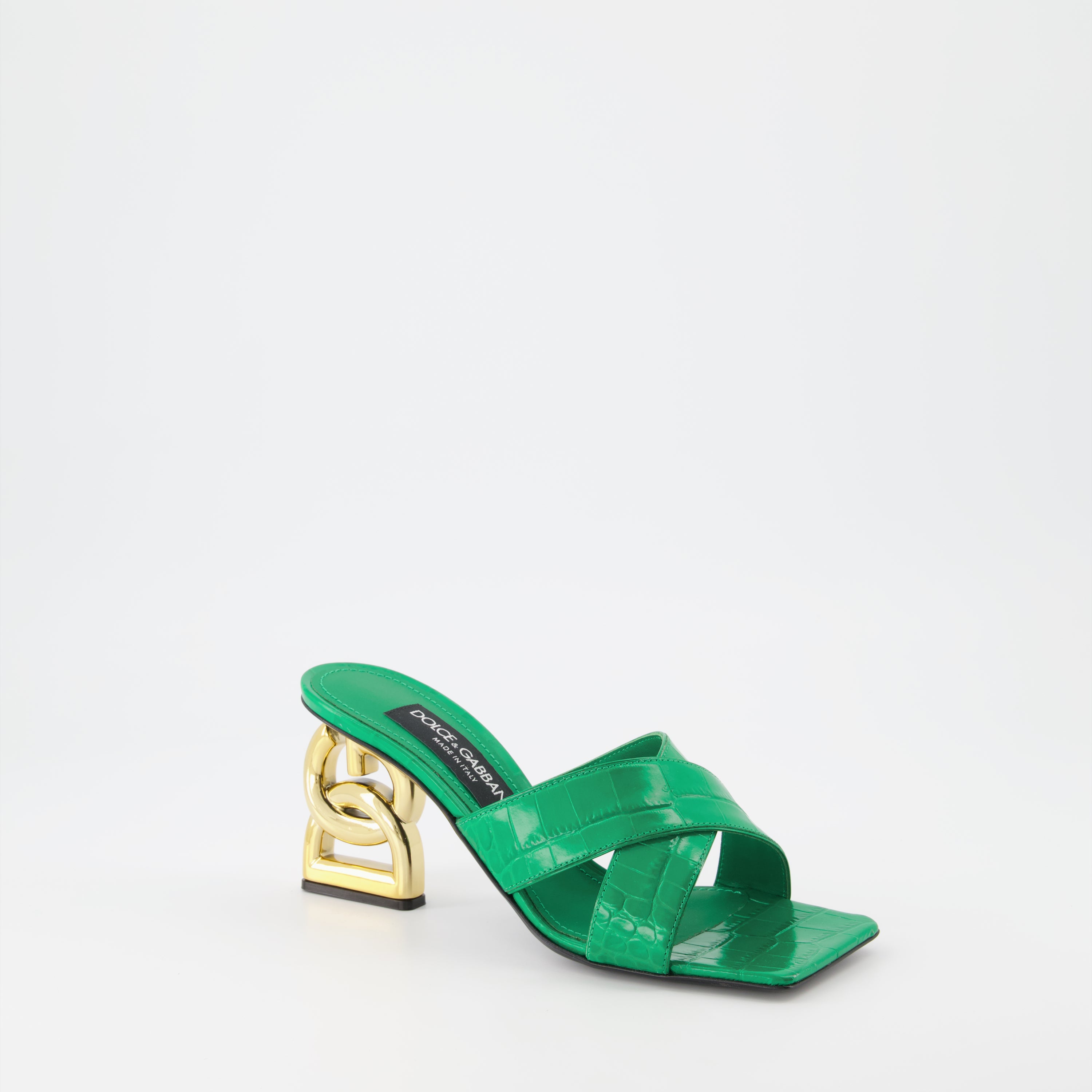 Chaussures ouvertes Mules à talon Dolce & Gabbana Vert Femme