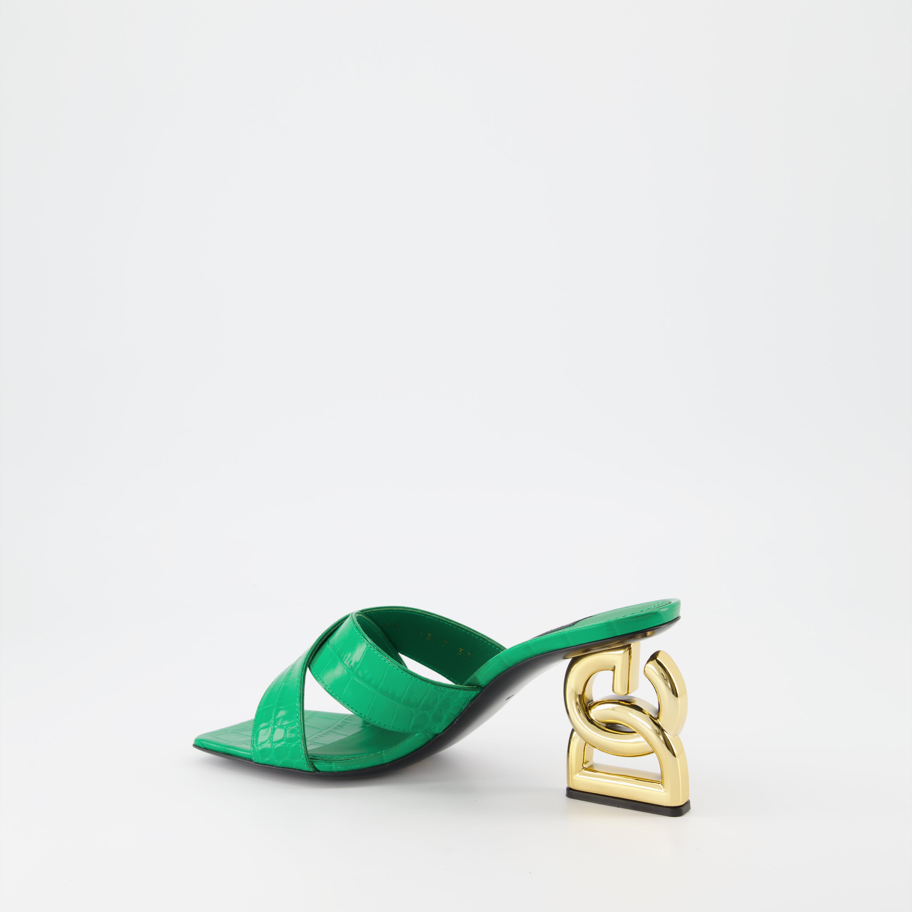 Chaussures ouvertes Mules à talon Dolce & Gabbana Vert Femme