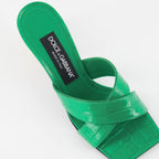 Chaussures ouvertes Mules à talon Dolce & Gabbana Vert Femme