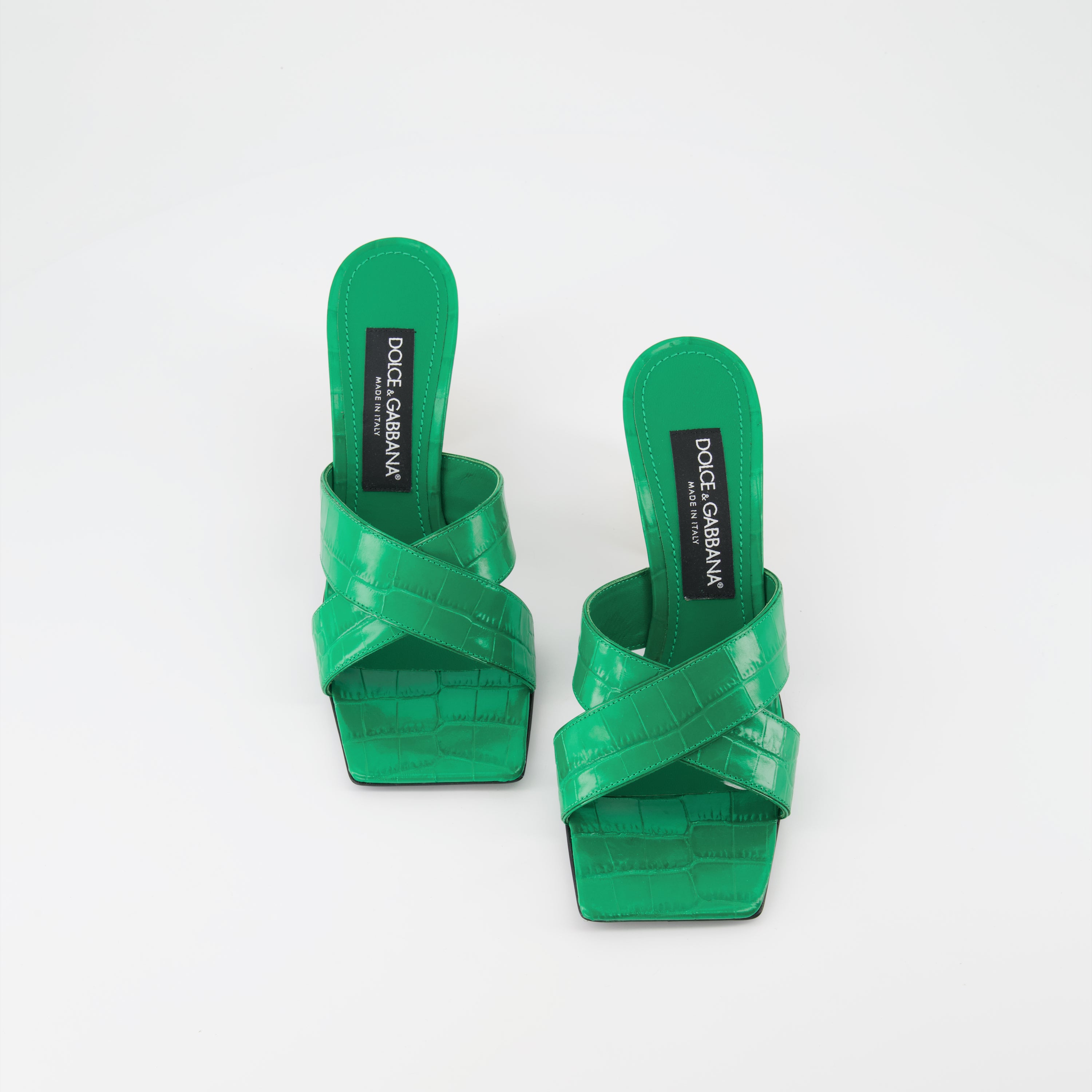 Chaussures ouvertes Mules à talon Dolce & Gabbana Vert Femme