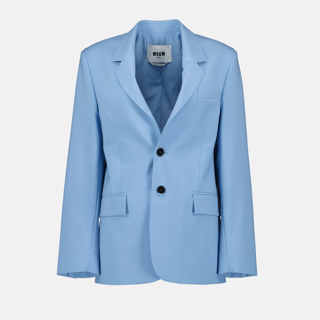ジャケット ブレザージャケット MSGM 青 Femme