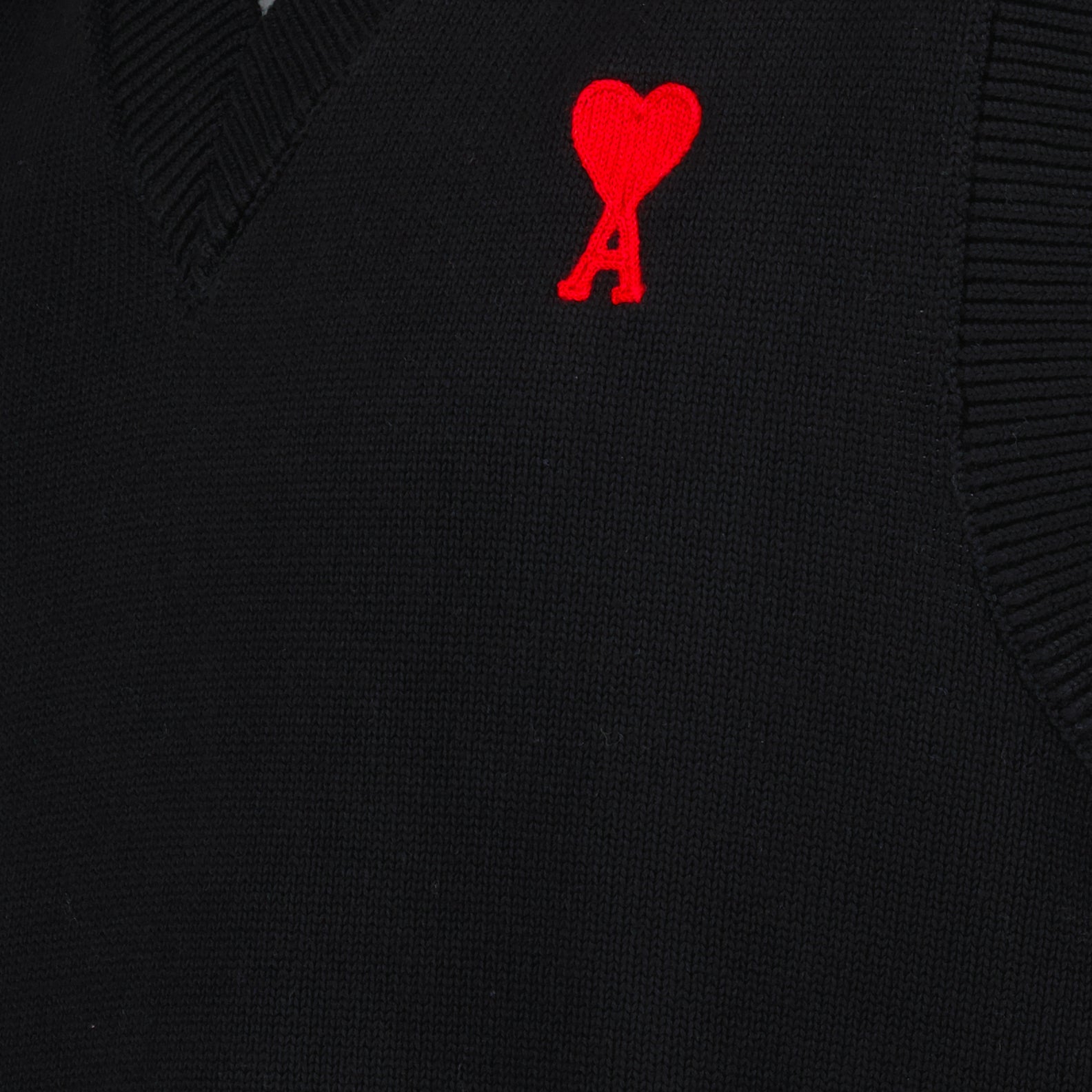 Maille Pull Ami de Coeur Ami PARIS Noir Unisexe