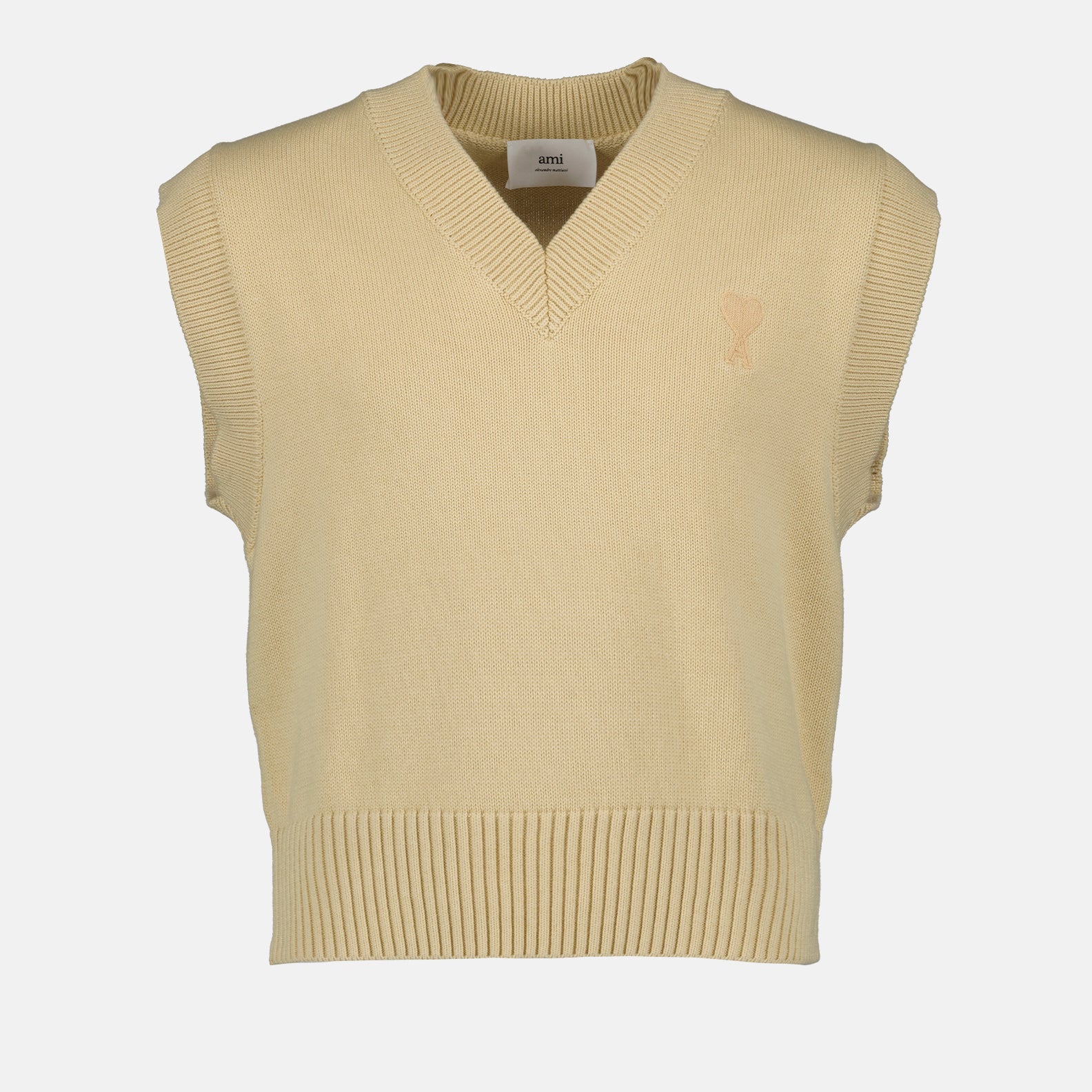 Maille Pull Ami de Coeur Ami PARIS Beige Unisexe
