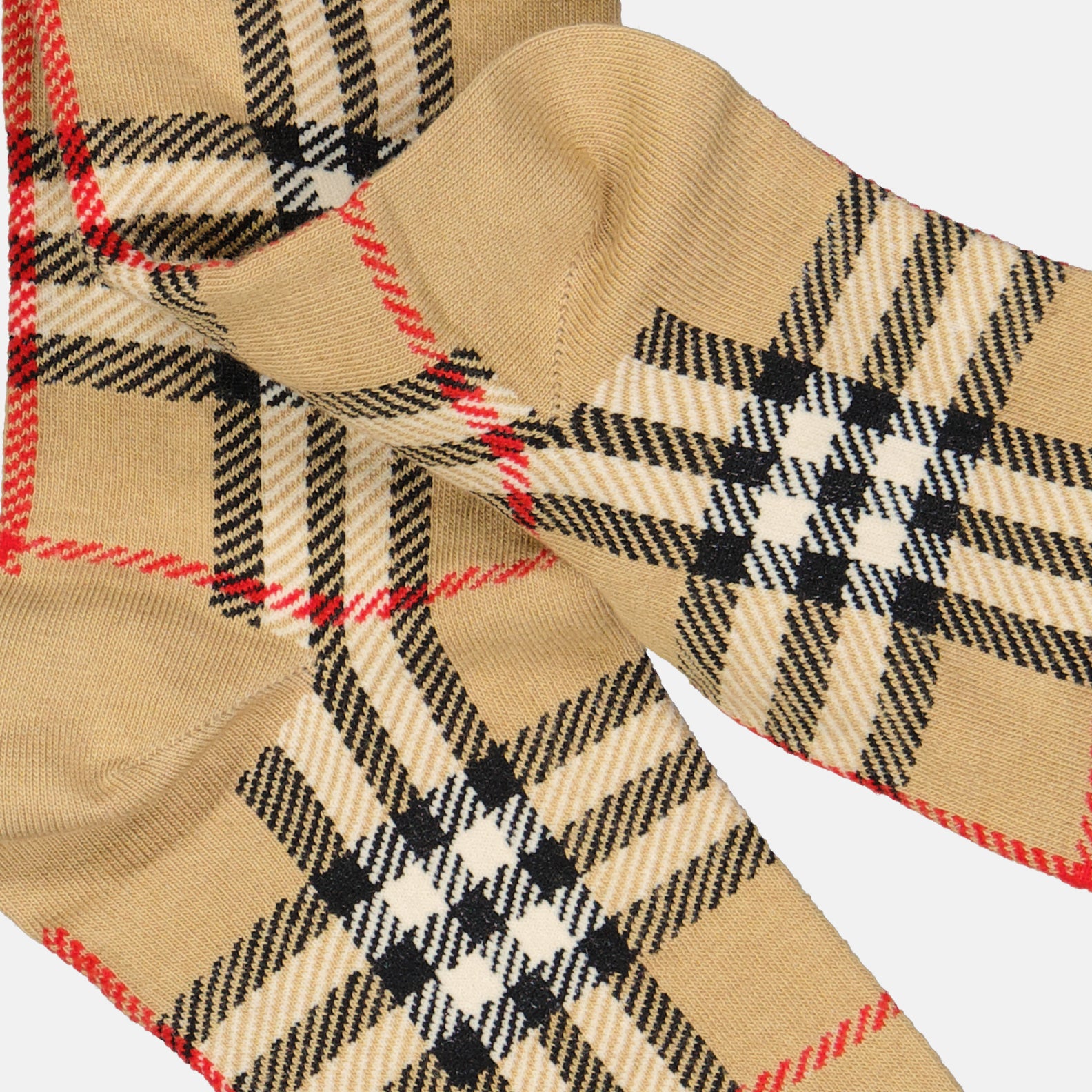 Roupa íntima e homewear Chaussettes à carreaux Burberry Bege Unissex