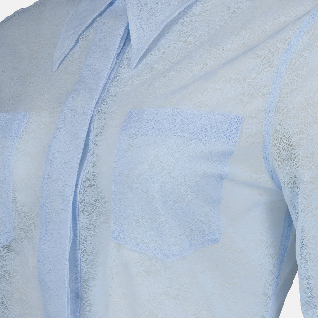 Camisas Chemise ajourée Victoria Beckham Azul Femme