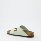 Zapatos abiertos Claquettes Arizona Birkenstock Verde Femme