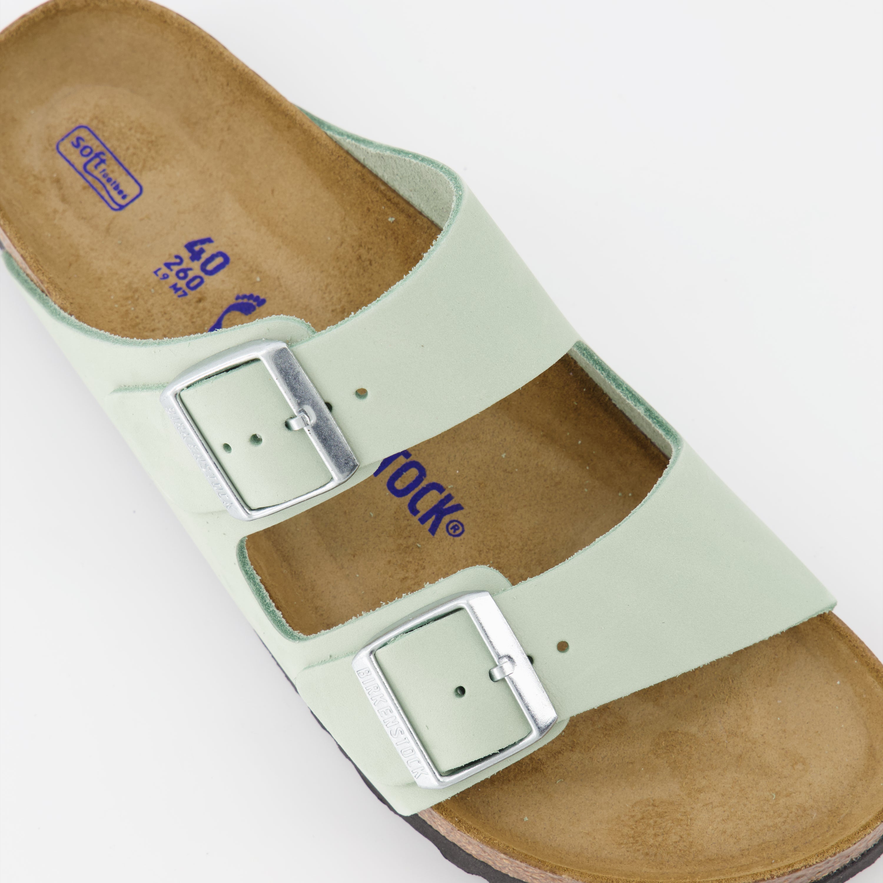 Zapatos abiertos Claquettes Arizona Birkenstock Verde Femme