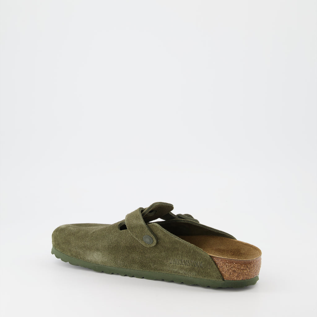 Chaussures ouvertes Sabots Boston Birkenstock Kaki Homme