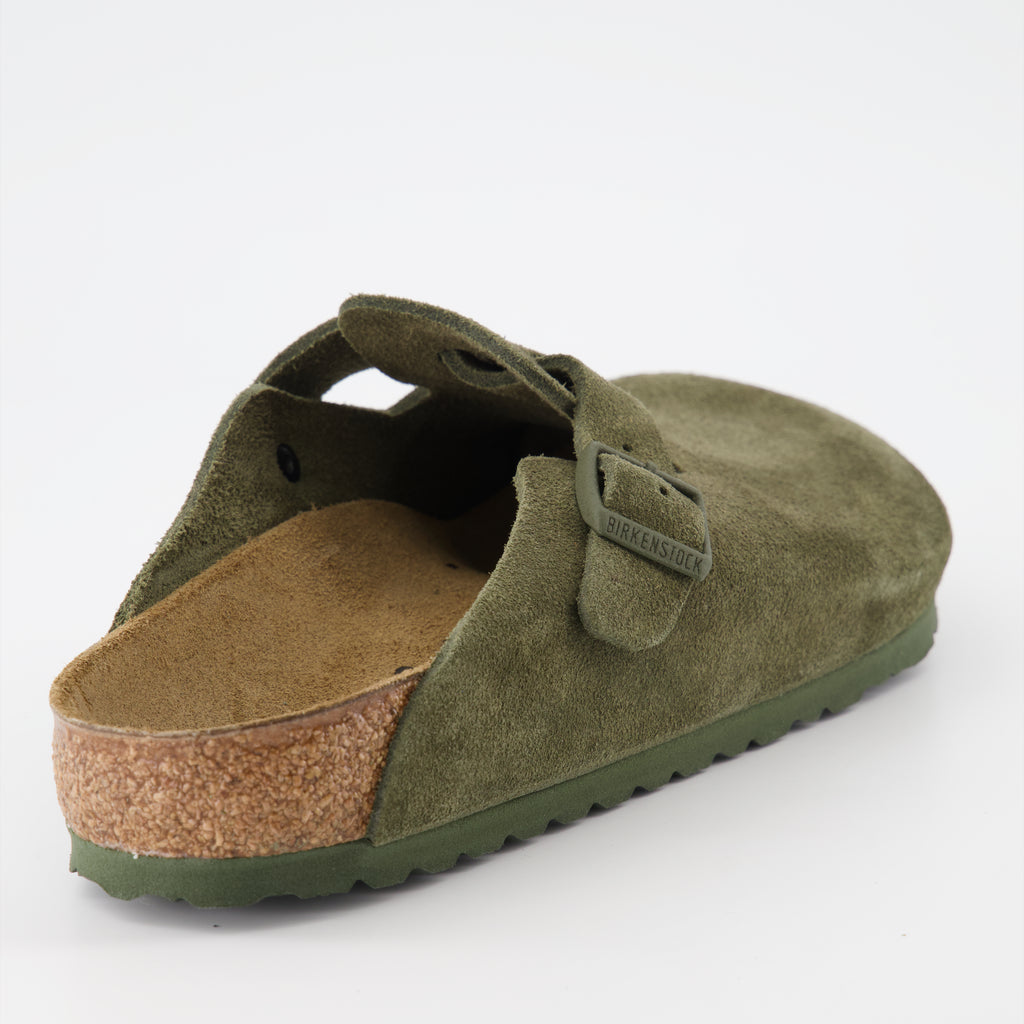 Chaussures ouvertes Sabots Boston Birkenstock Kaki Homme