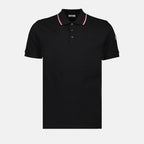 Polos Polo à logo et liseré Moncler Preto Homme