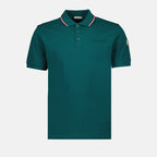 Polos Polo à logo et liseré Moncler Verde Homme
