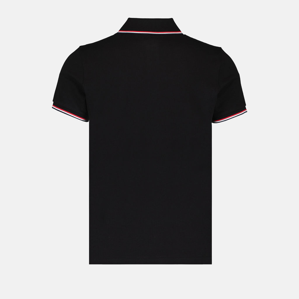 폴로 셔츠 Polo à logo et liseré Moncler 검은색 Homme