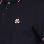 Polos Polo con logo y ribete Moncler azul oscuro Homme