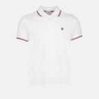 Polos Polo con Logo y Ribete Moncler Blanco Homme