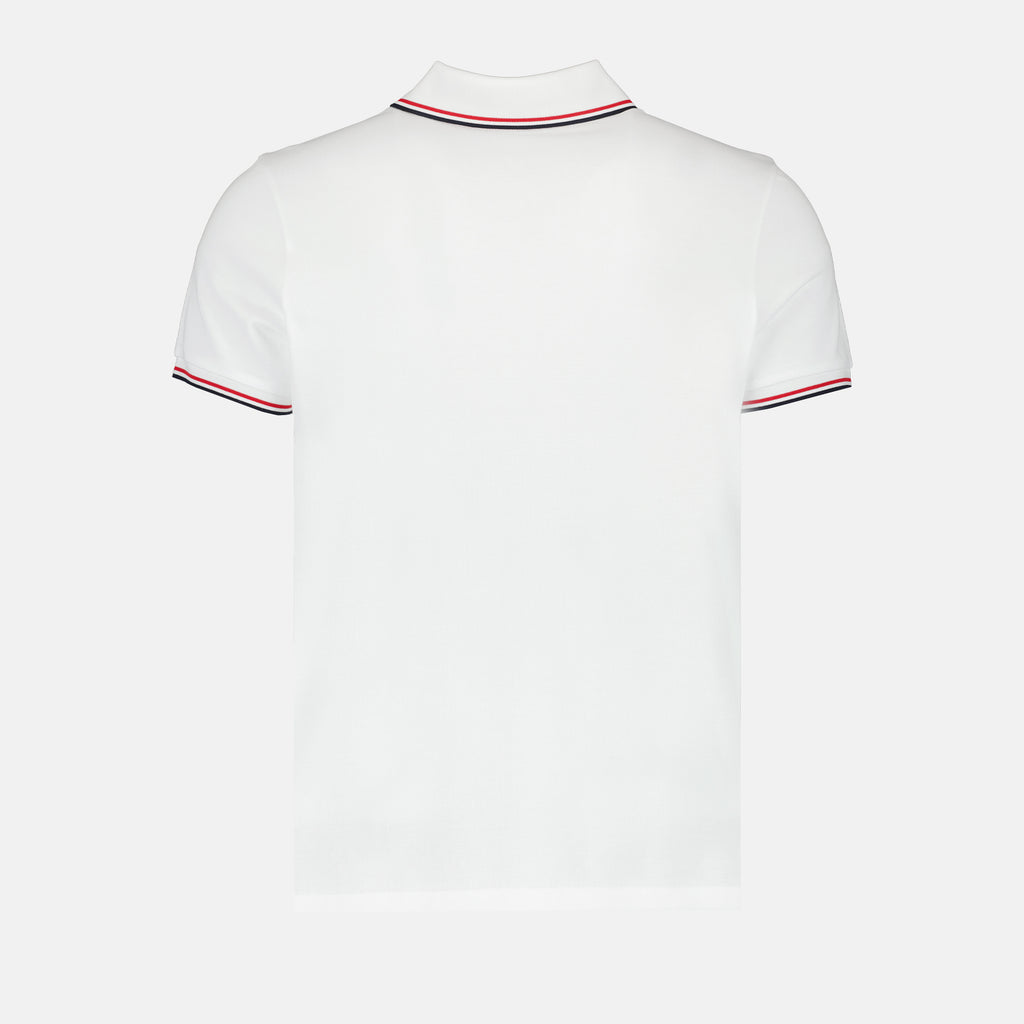Polos Polo con Logo y Ribete Moncler Blanco Homme