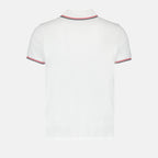 Polos Polo con Logo y Ribete Moncler Blanco Homme